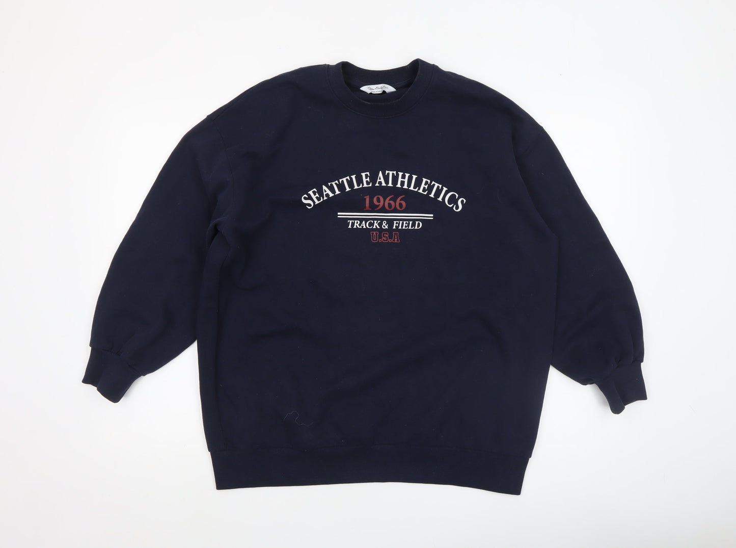 ASOS Women Navy Blue Seattle Athletics 1966 Pullover Sweatshirt Size S