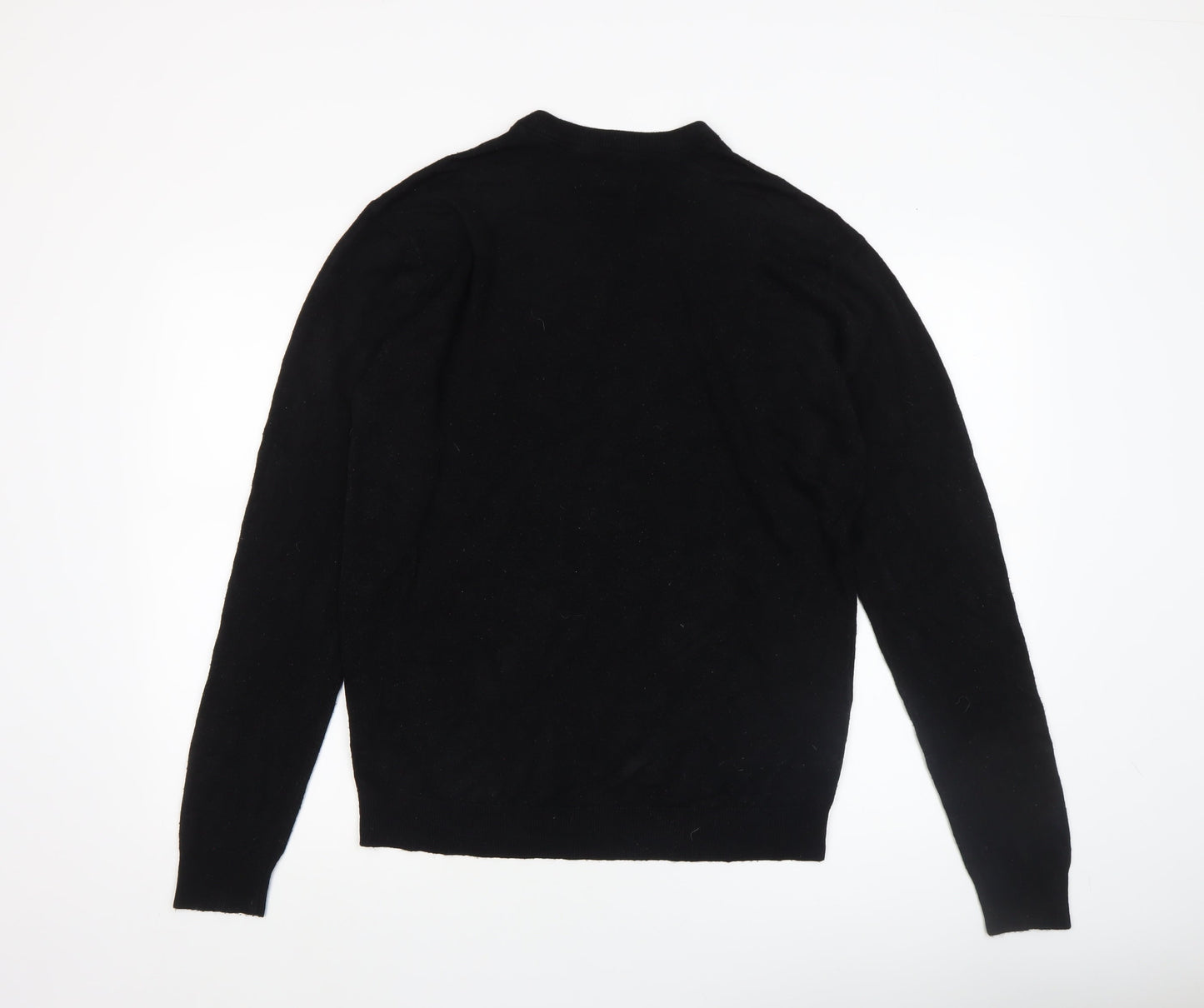 Sandstone & Co. Men Black V-Neck Acrylic Jumper Size L