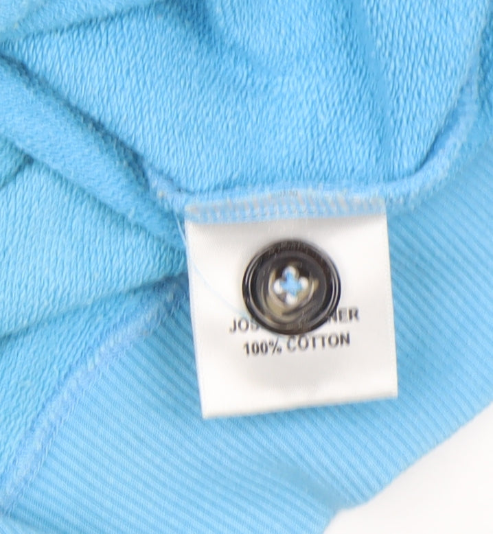 Joseph Turner Men’s Blue Henley Mock Neck Cotton Sweatshirt L