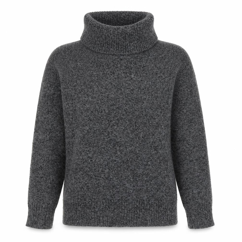 BHS Women’s Grey Roll Neck Alpaca Blend Jumper Size 14