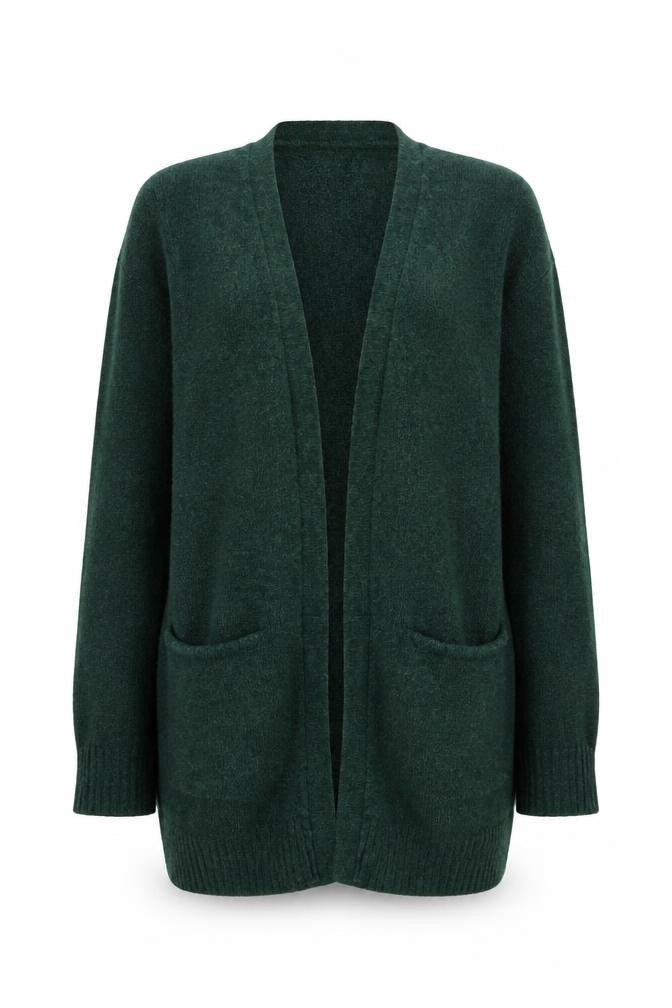Vila Womens Green Long Sleeve Open Knit Cardigan Size 8