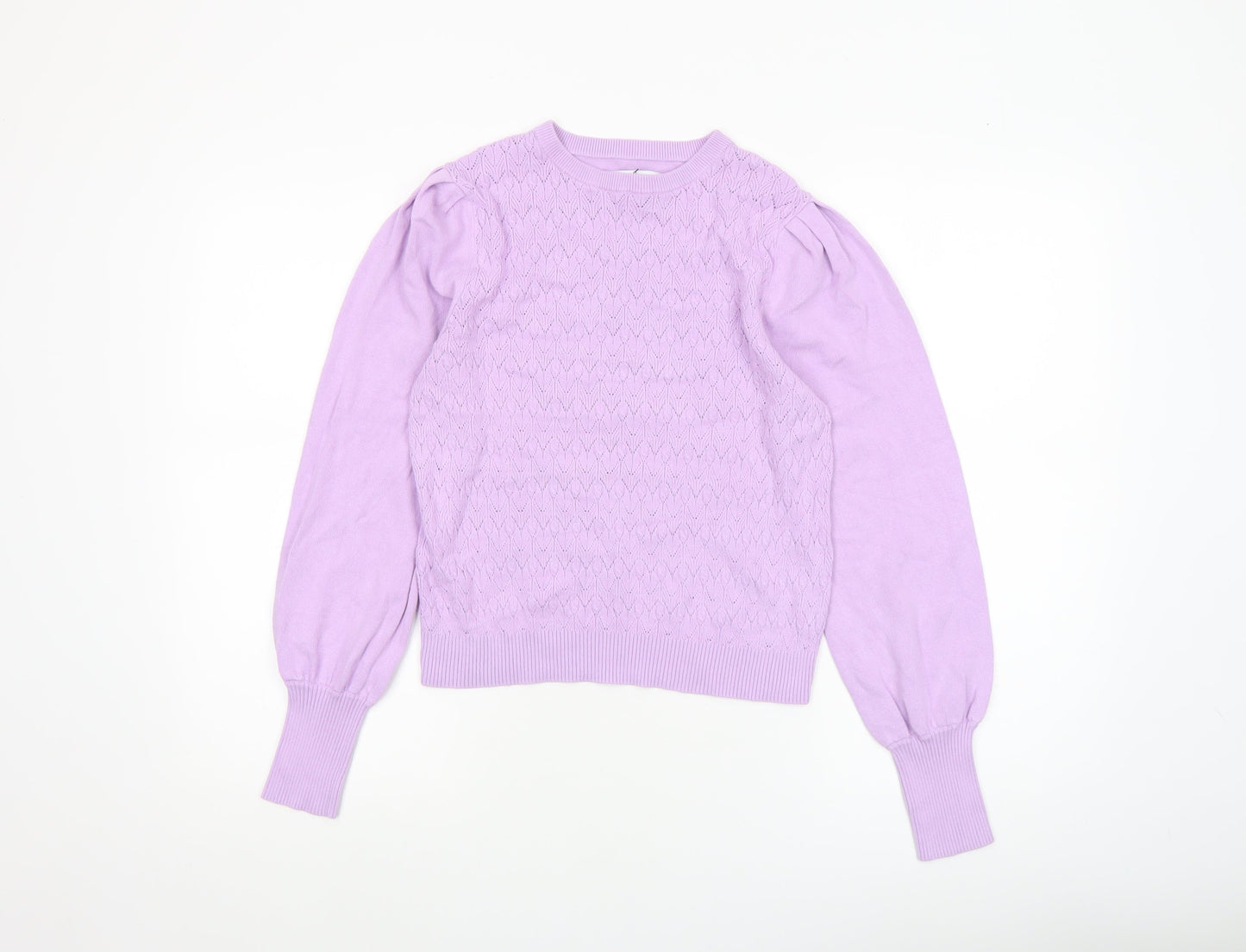 Warehouse Women’s Purple Knit Crew Neck Pullover Jumper M
