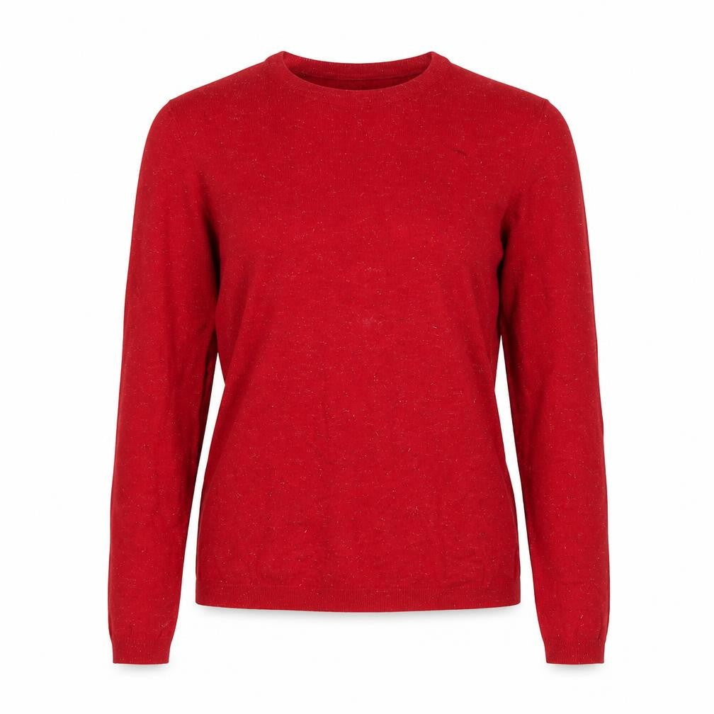 Whistles Women Red Knit Crew Neck Long Sleeve Jumper Size 8