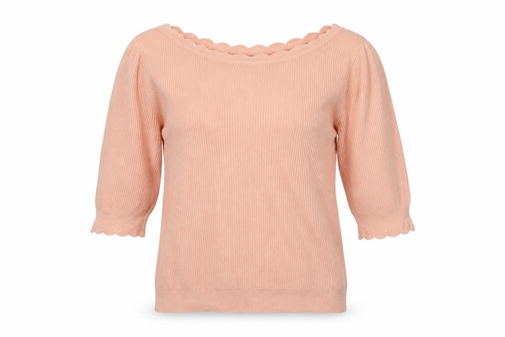Oasis Women’s Pink Scoop Neck Short Sleeve Knit Jumper Size 12