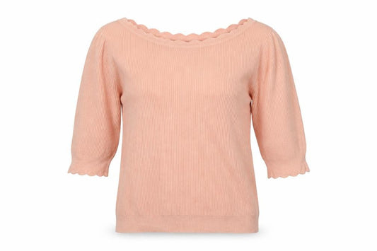 Oasis Women’s Pink Scoop Neck Short Sleeve Knit Jumper Size 12