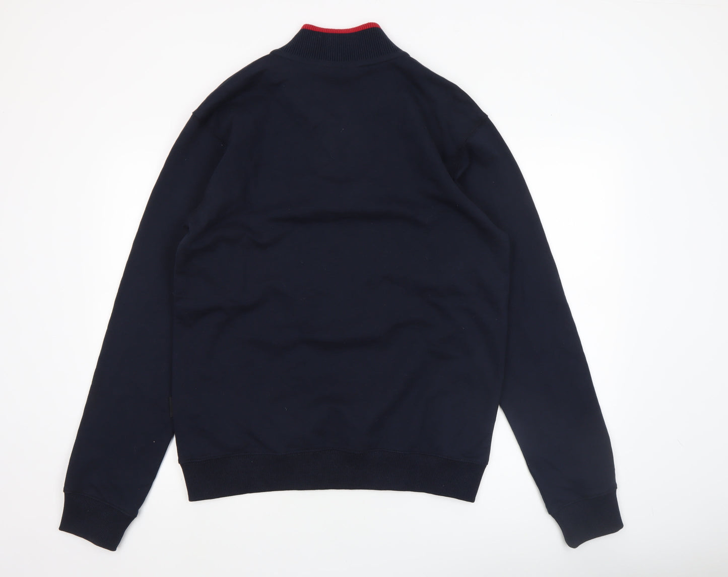 Phenix Men's Blue 1/2 Zip Cotton Sweatshirt L High Neck Logo