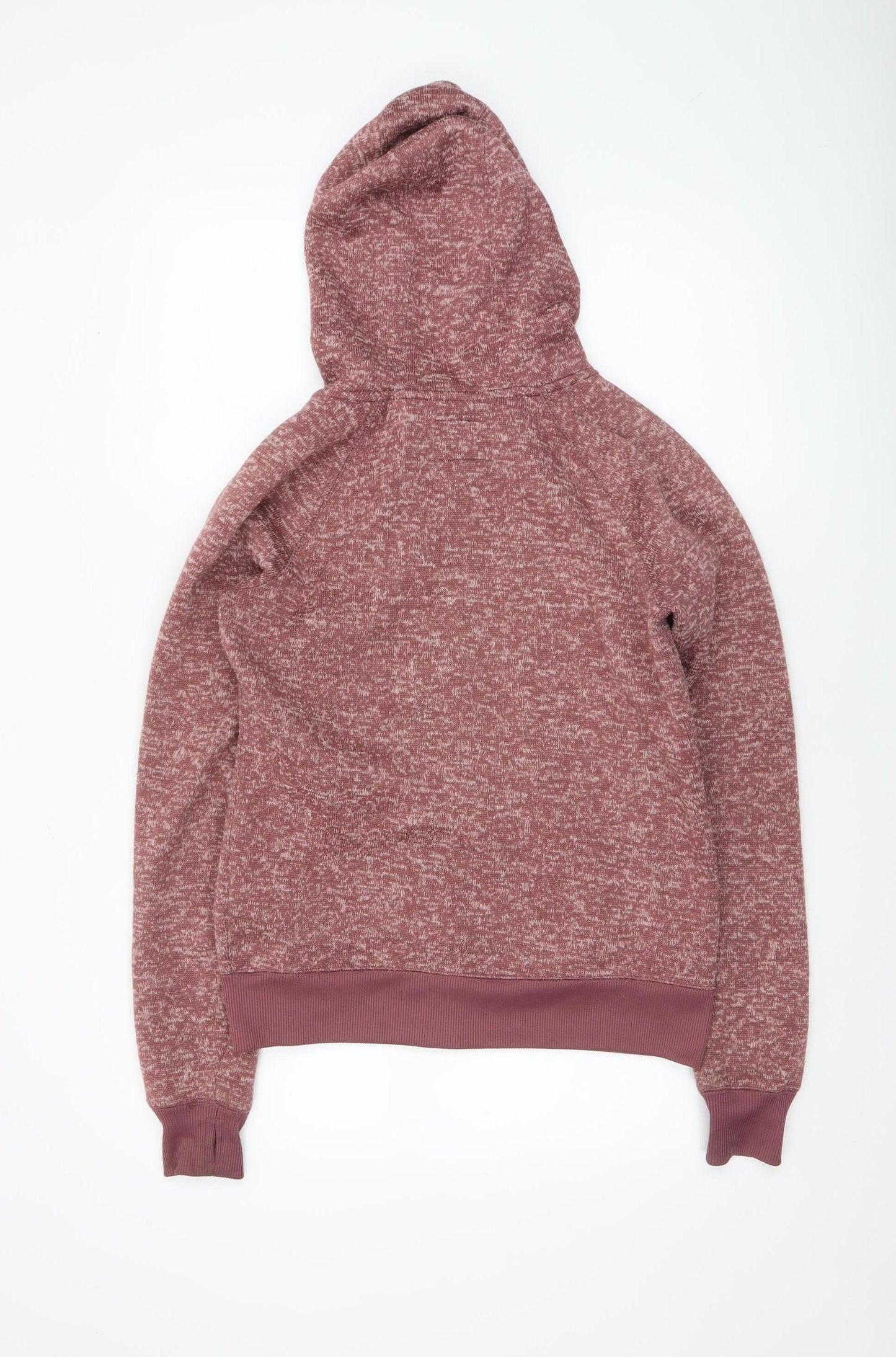 Billabong Womens Pink Full Zip Hoodie Small Polyester Casual