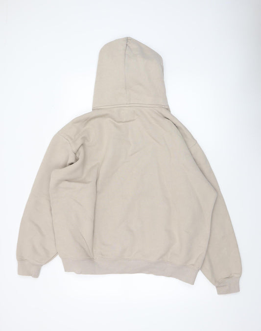 Gym+Coffee Men's Beige Pullover Hoodie Size L