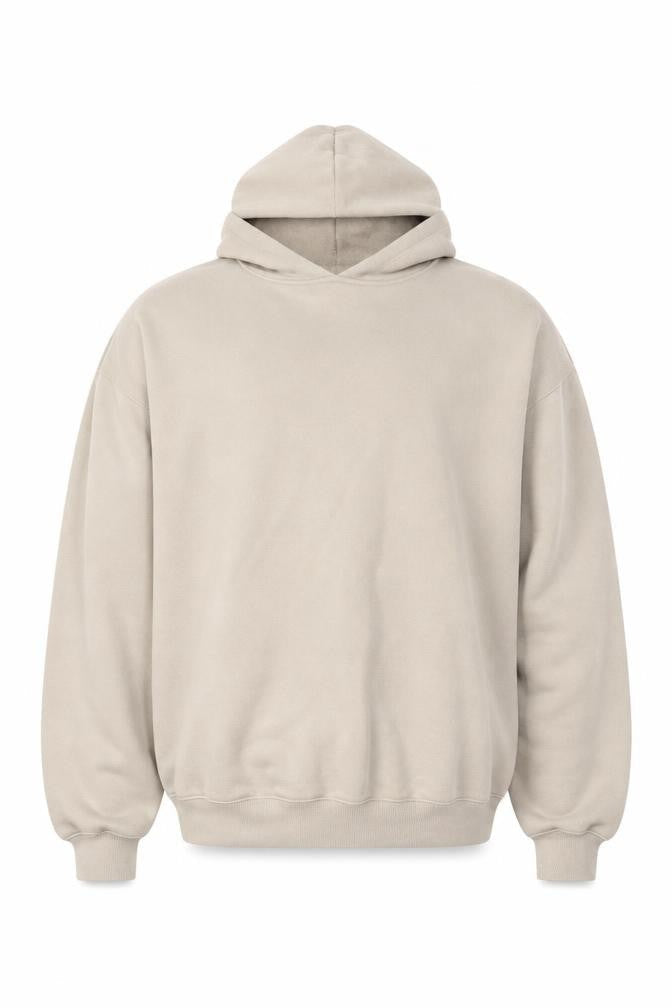 Gym+Coffee Men's Beige Pullover Hoodie Size L