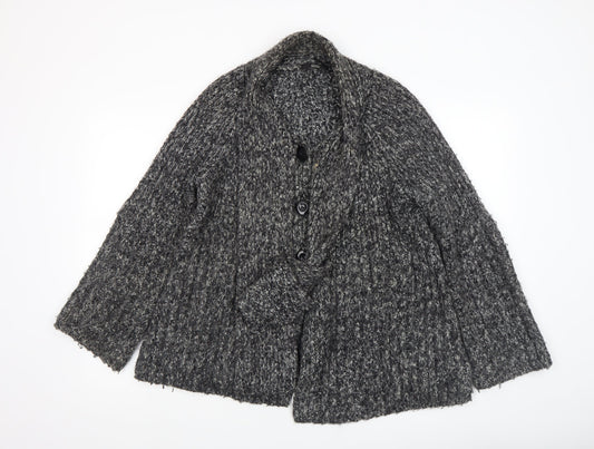 Marks and Spencer Women’s Black Mix Knit Cardigan Size 16 Acrylic