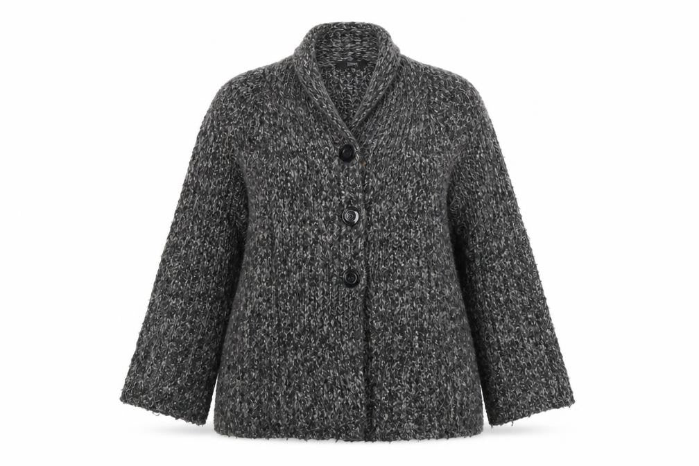 Marks & Spencer Women’s Black Mix Knit Cardigan Size 16 Acrylic