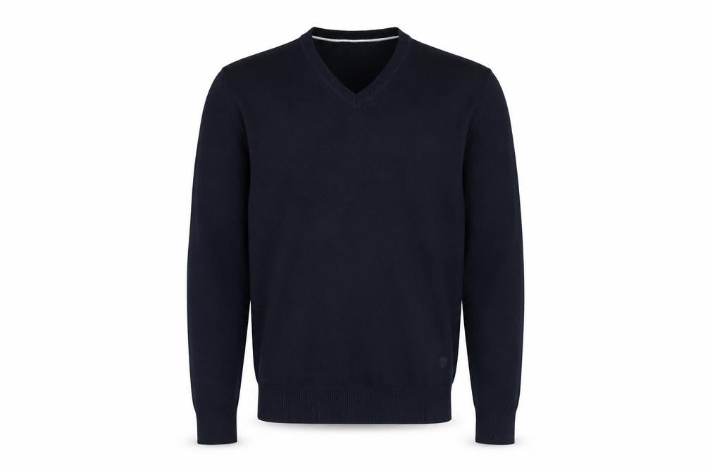 Celio Men’s Black V-Neck Cotton Pullover Jumper Size S