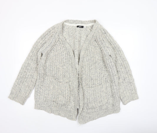 BDG Women's Grey Chunky Knit Open Cardigan Size S