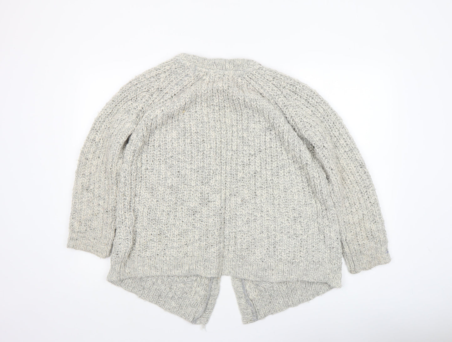 BDG Women's Grey Chunky Knit Open Cardigan Size S
