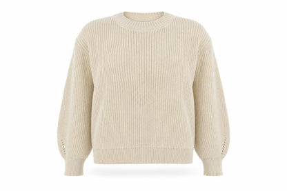 DAZY Womens Beige Chunky Knit Pullover Jumper Size S