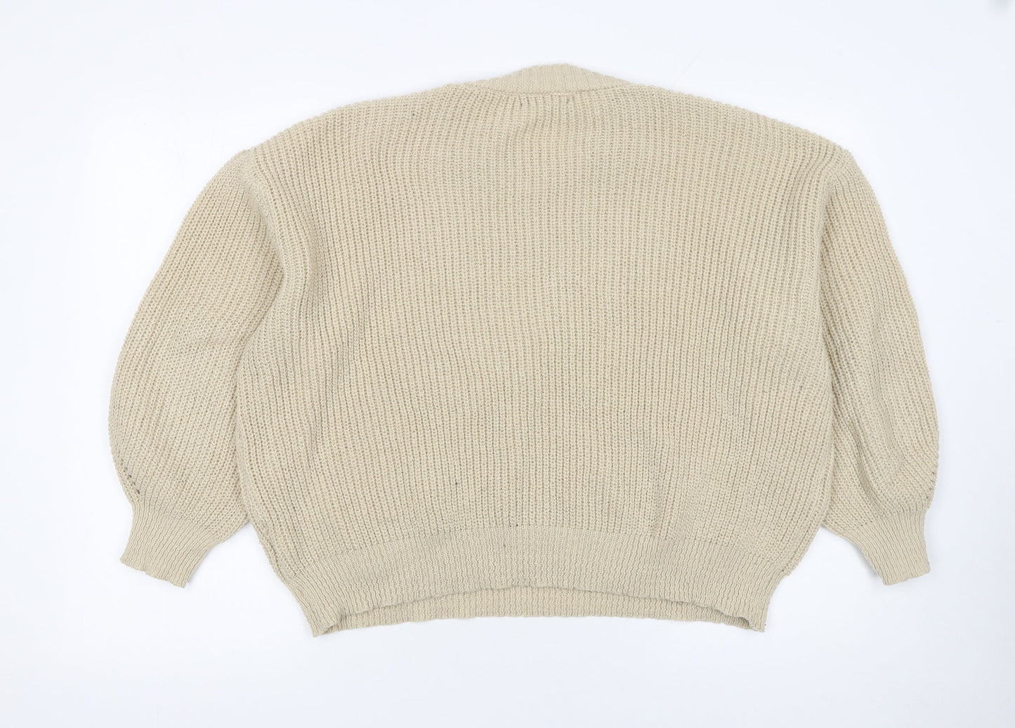 Dazy Womens Beige Chunky Knit Pullover Jumper Size S