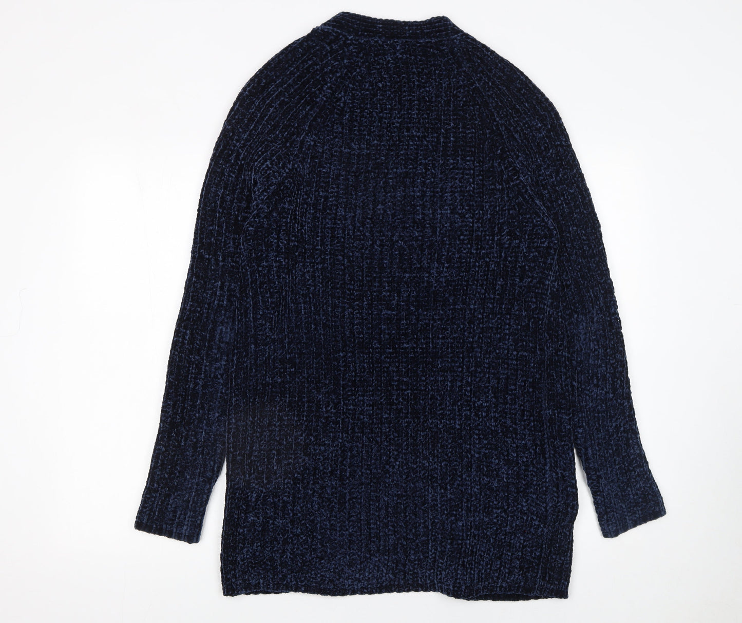 Tokyo Laundry Women's Blue Chunky Knit Open Front Cardigan Size S