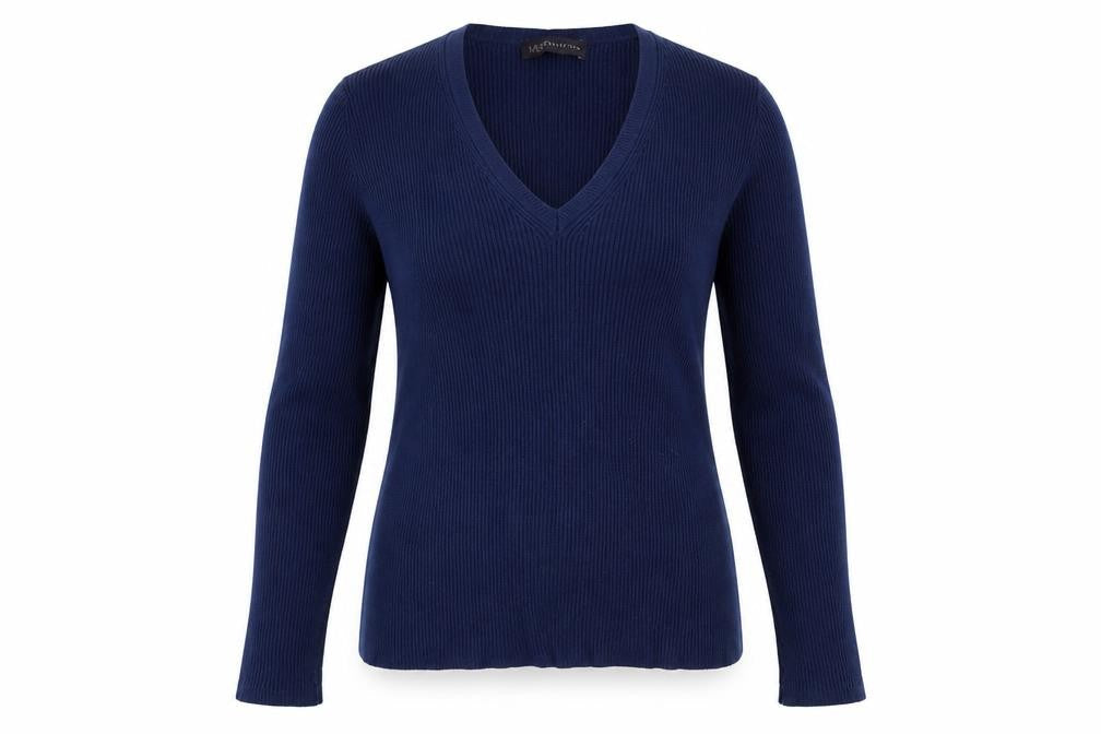 Marks & Spencer Women’s Blue V-Neck Long Sleeve Pullover Jumper Size 14