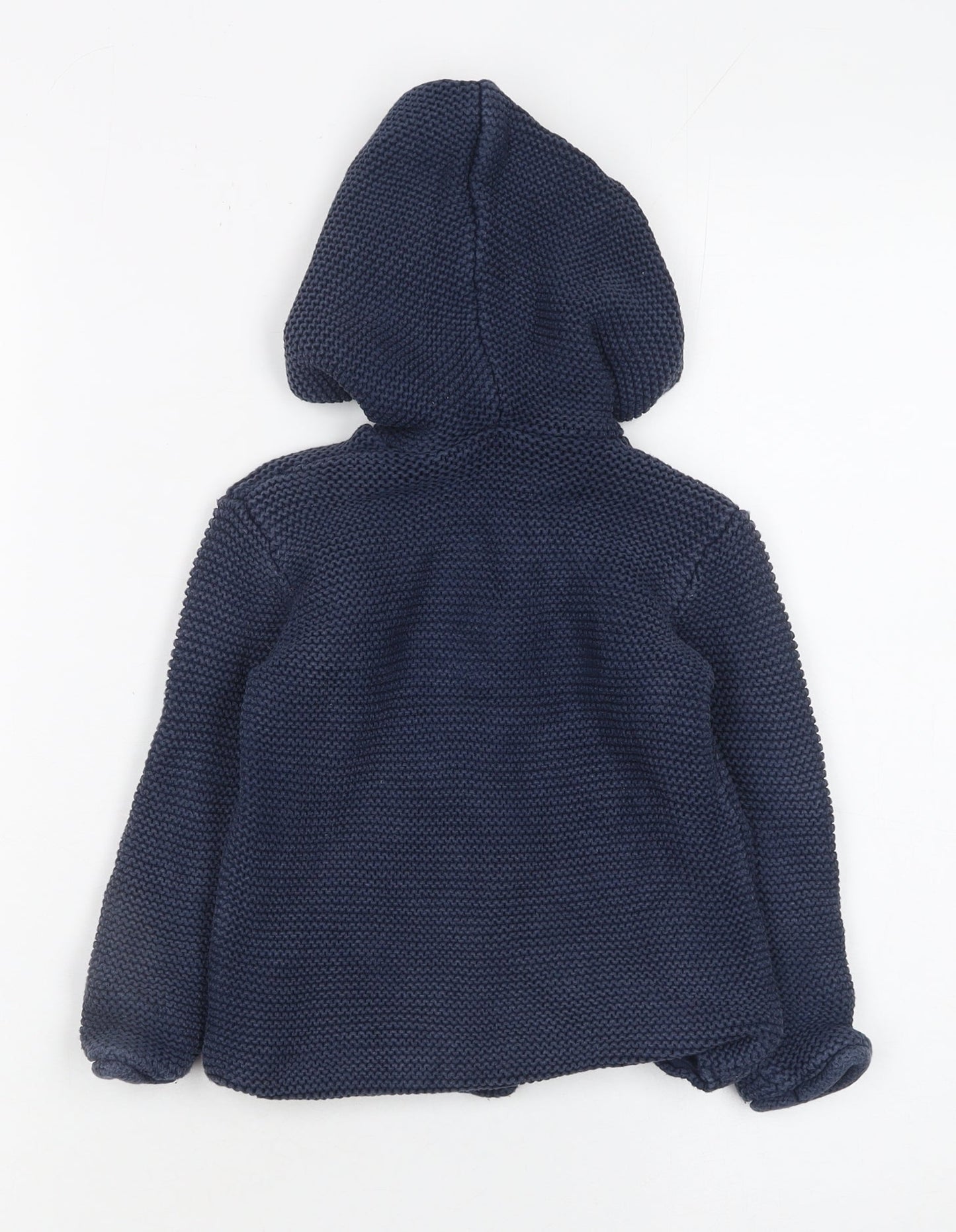 George Blue Hooded Knit Cardigan Jumper 18-24 Months Unisex Baby