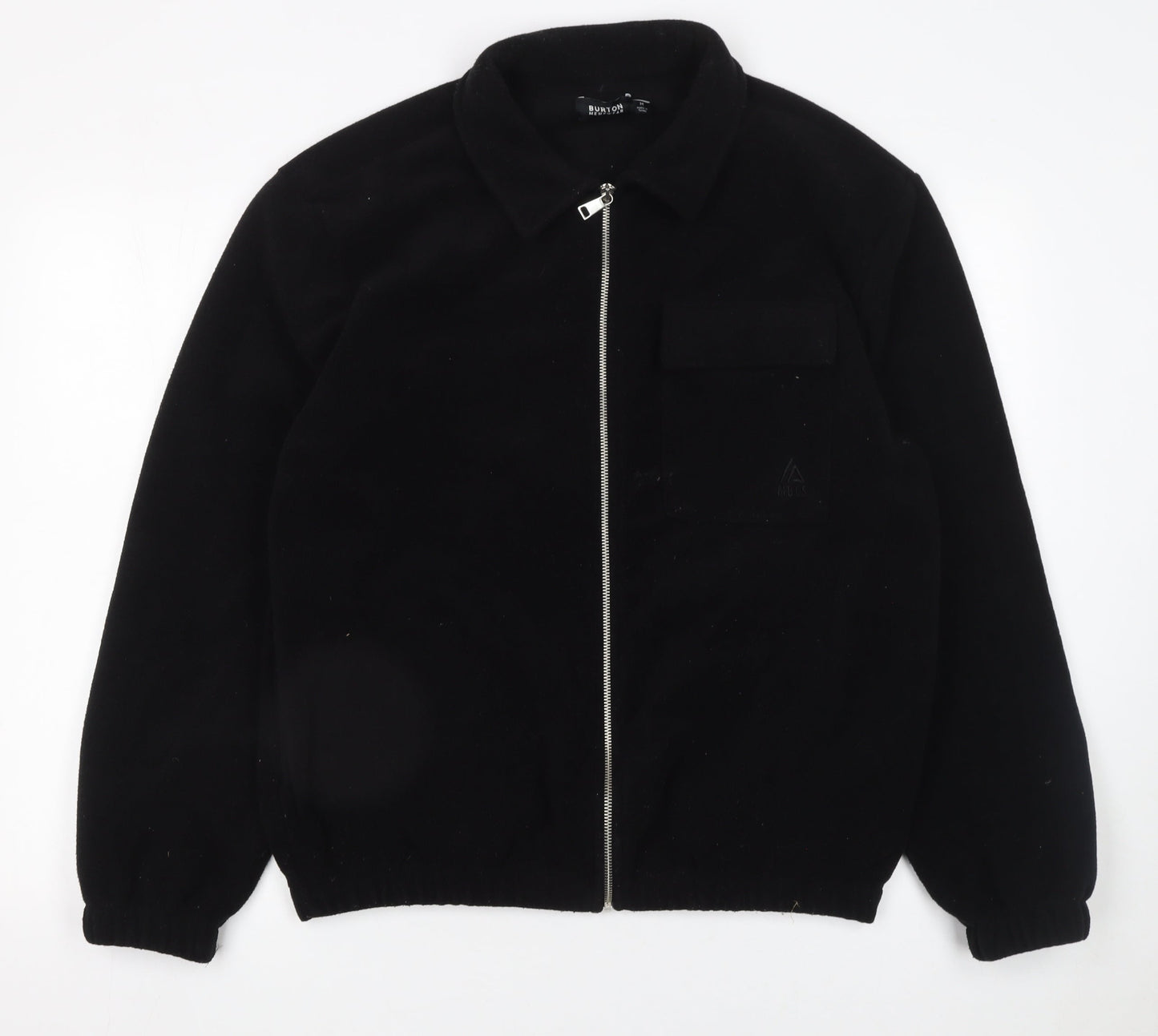 Burton Menswear London Men’s Black Fleece Zip Jacket M Regular Fit
