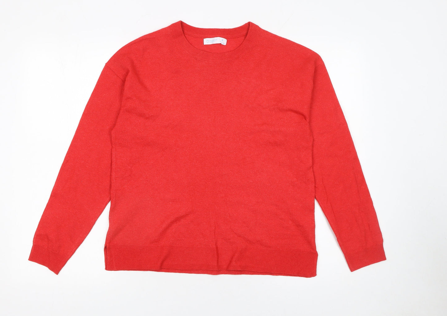 Primark Womens Red Crew Neck Pullover Jumper Size S