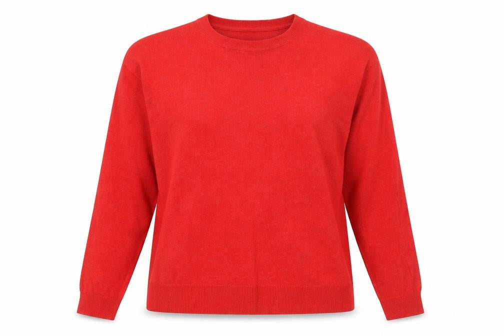 Primark Womens Red Crew Neck Pullover Jumper Size S
