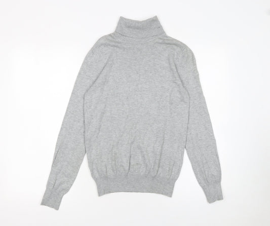 Papaya Women Grey Roll Neck Knit Jumper Size 10