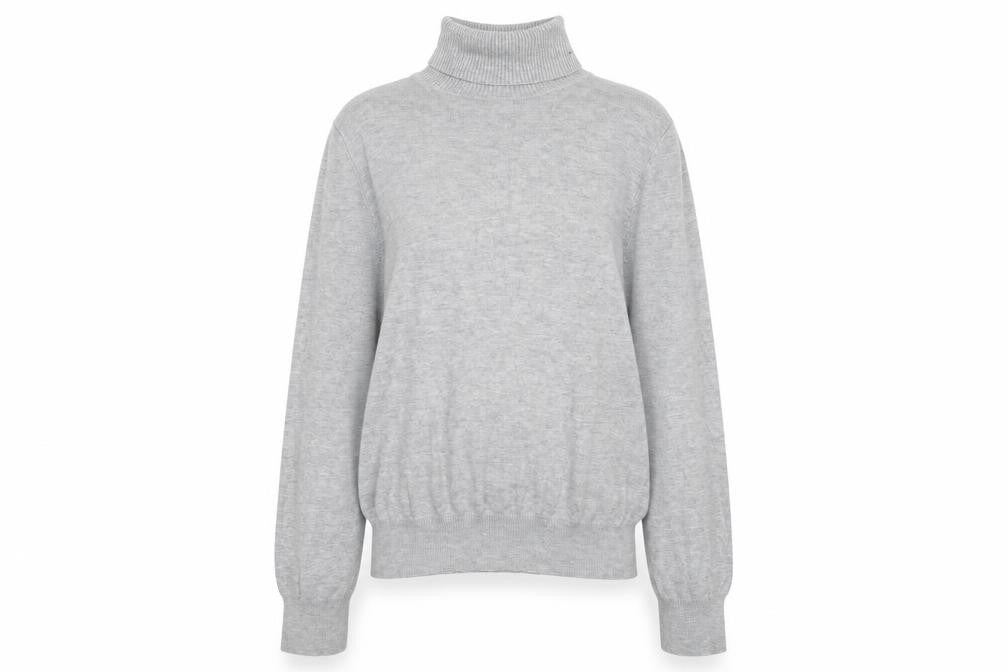 Papaya Women Grey Roll Neck Knit Jumper Size 10
