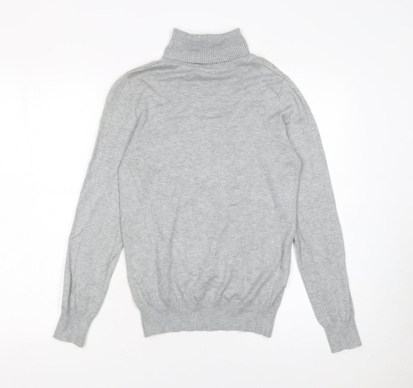Papaya Women Grey Roll Neck Knit Jumper Size 10