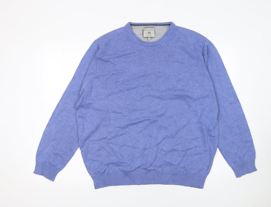 Wolsey Men's Blue Cotton Crew Neck Jumper XL Pullover Knit
