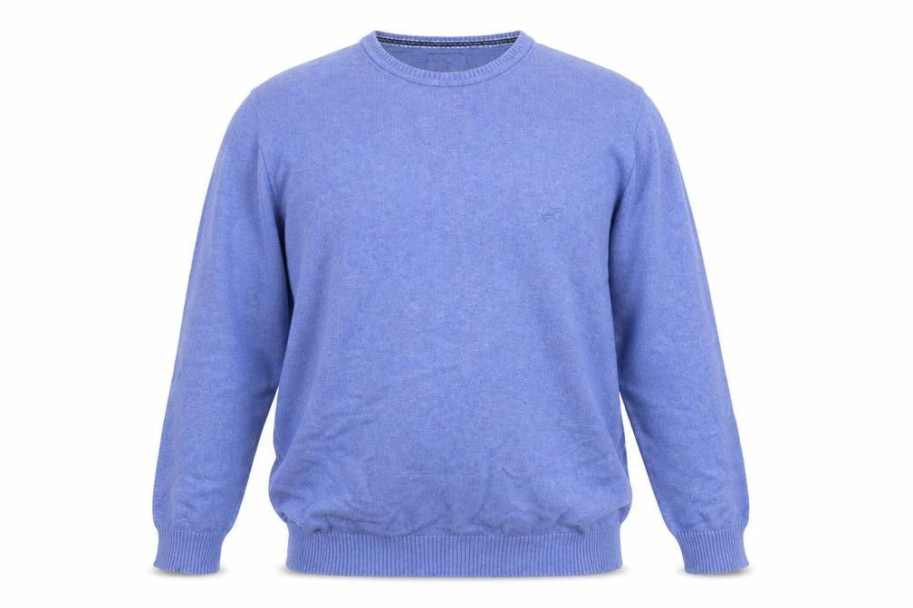Wolsey Men's Blue Cotton Crew Neck Jumper XL Pullover Knit