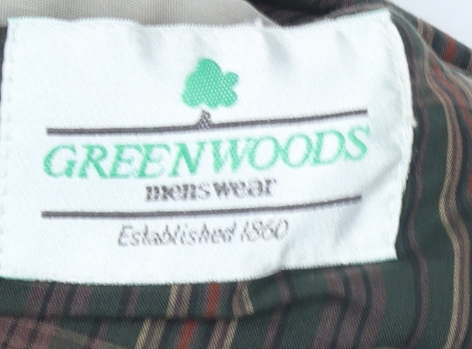 Greenwoods Men's Beige Field Jacket Size S Cotton Blend Casual Outdoor Coat
