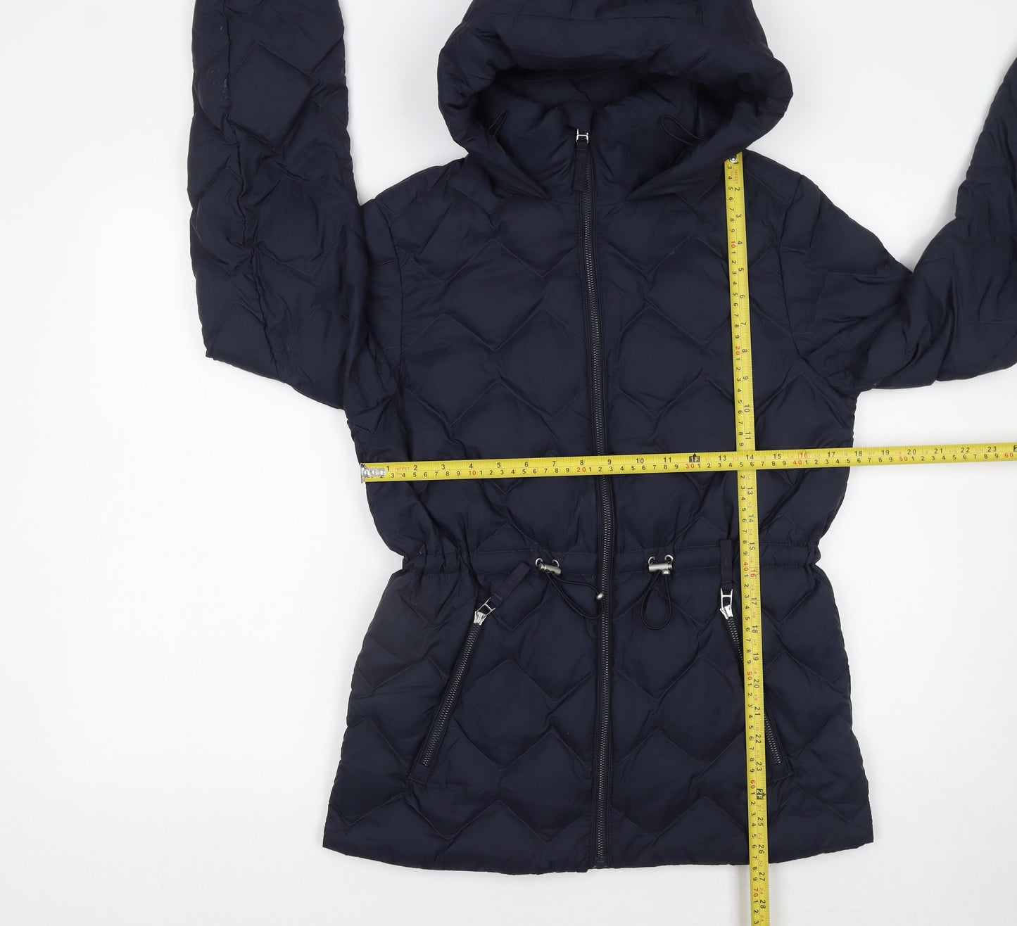 Marks and Spencer Women's Blue Size 8 Hooded Puffer Jacket