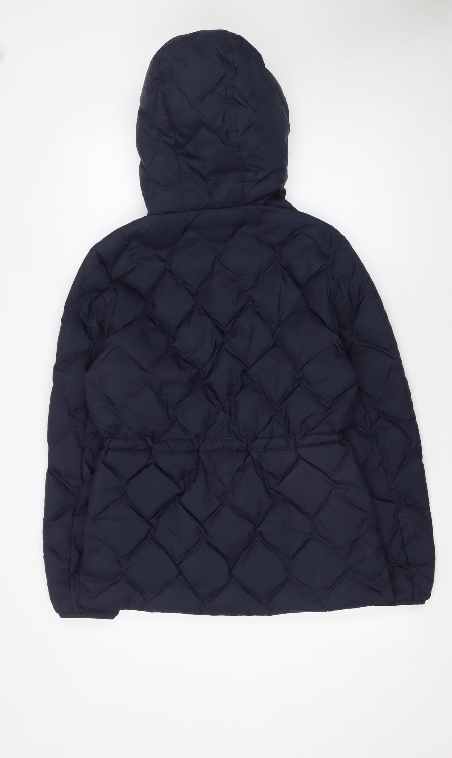 Marks and Spencer Women's Blue Size 8 Hooded Puffer Jacket
