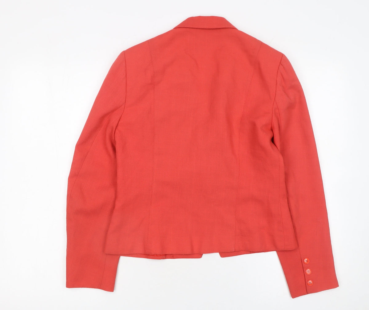 Prophecy Women's Red Linen Blend Single-Breasted Blazer Size 10