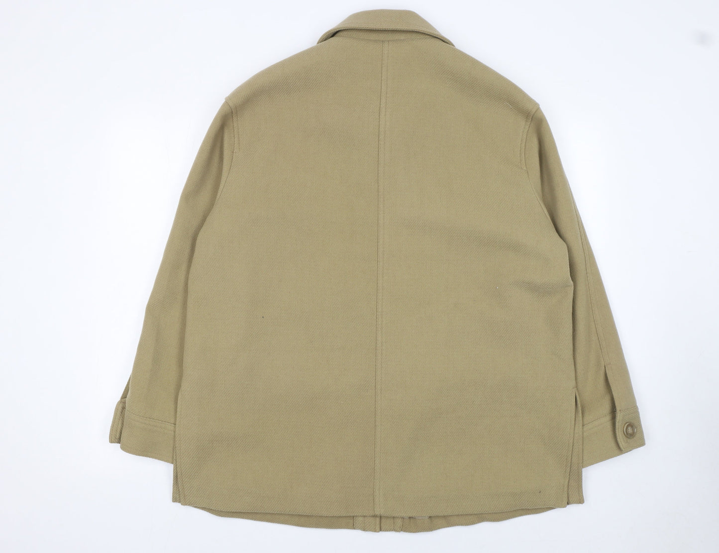 H&M Women’s Beige Mid-Length Button Jacket Size 12 Regular