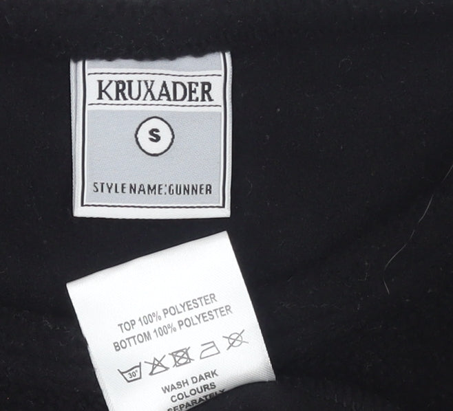 Kruxader Men's Black Fleece Pullover Sweatshirt Size S