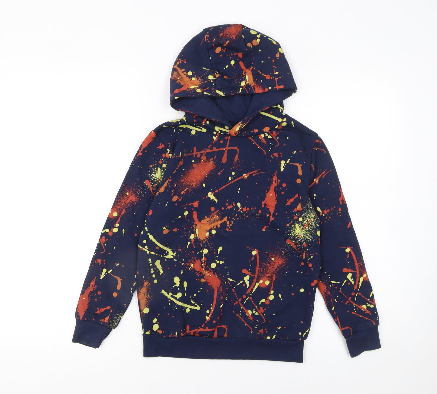 Dunnes Stores Boys Multicoloured Paint Splash Pullover Hoodie 9-10 Years