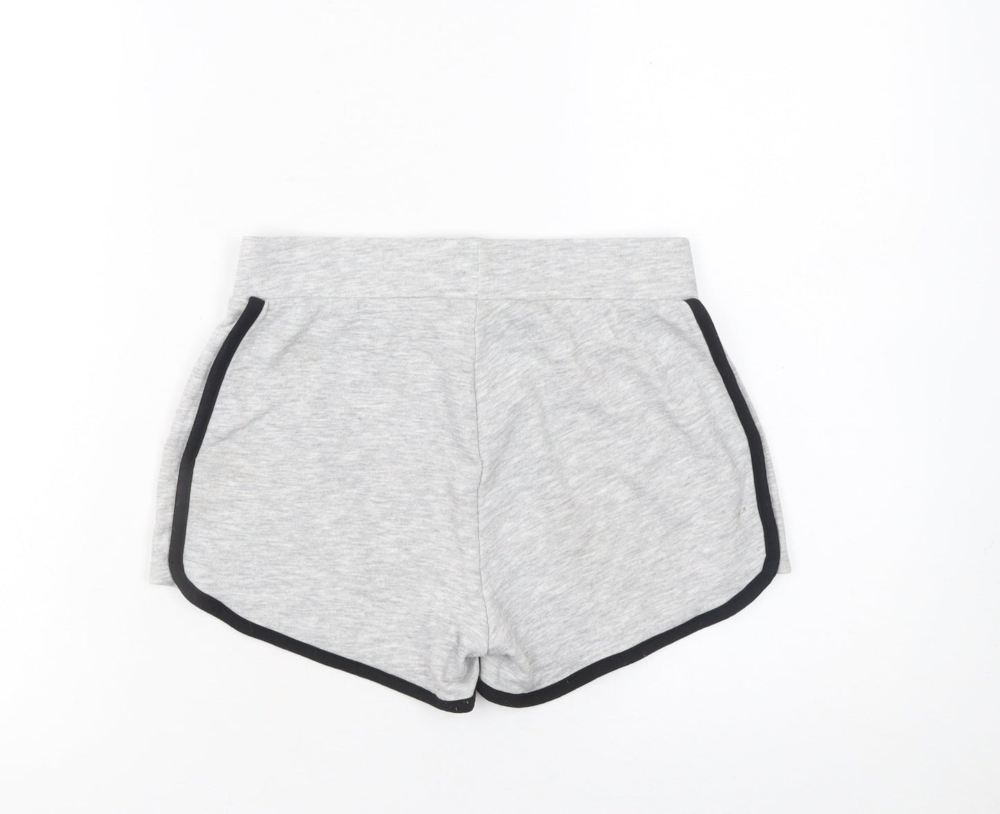 915 Girls Grey Sweat Shorts Age 9 134cm Cotton Blend Drawstring Trim