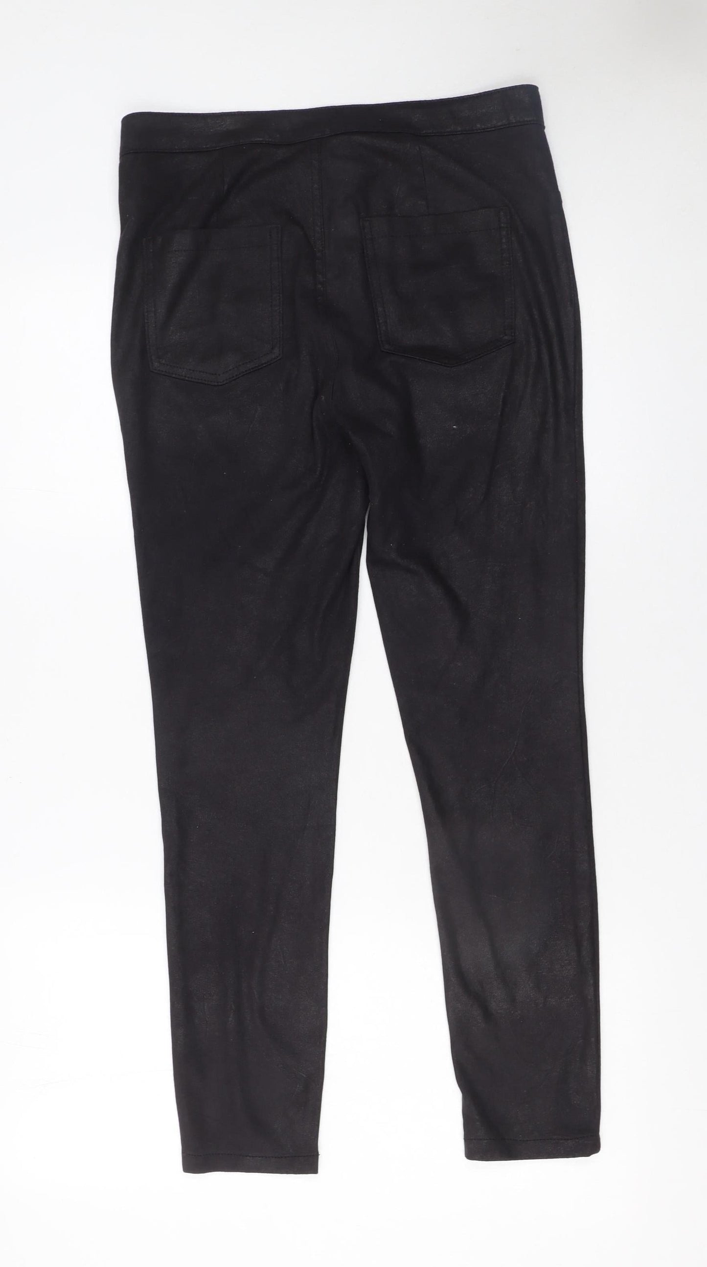 Dunnes Stores Women's Black Skinny Trousers Size 12 S Polyester Blend