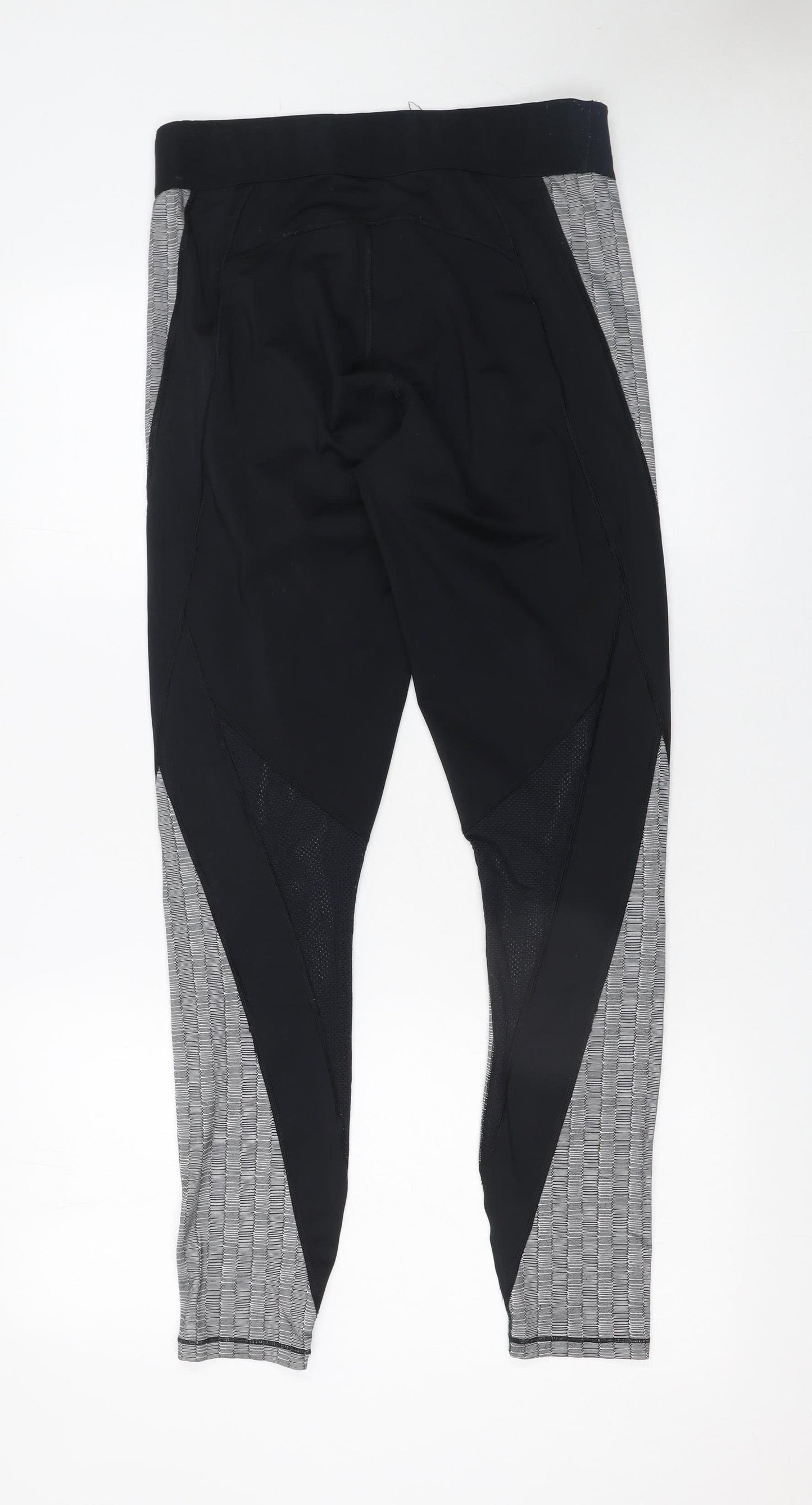 Ivy Park Womens Black Grey Large Leggings Stretch Activewear Trousers