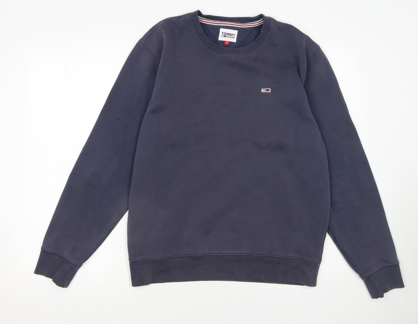 Tommy Jeans Men's Blue Crew Neck Sweatshirt Size M Classic Logo