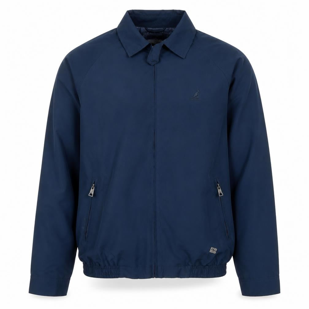Kangol Men’s Blue L Bomber Jacket Full Zip Polyester Casual