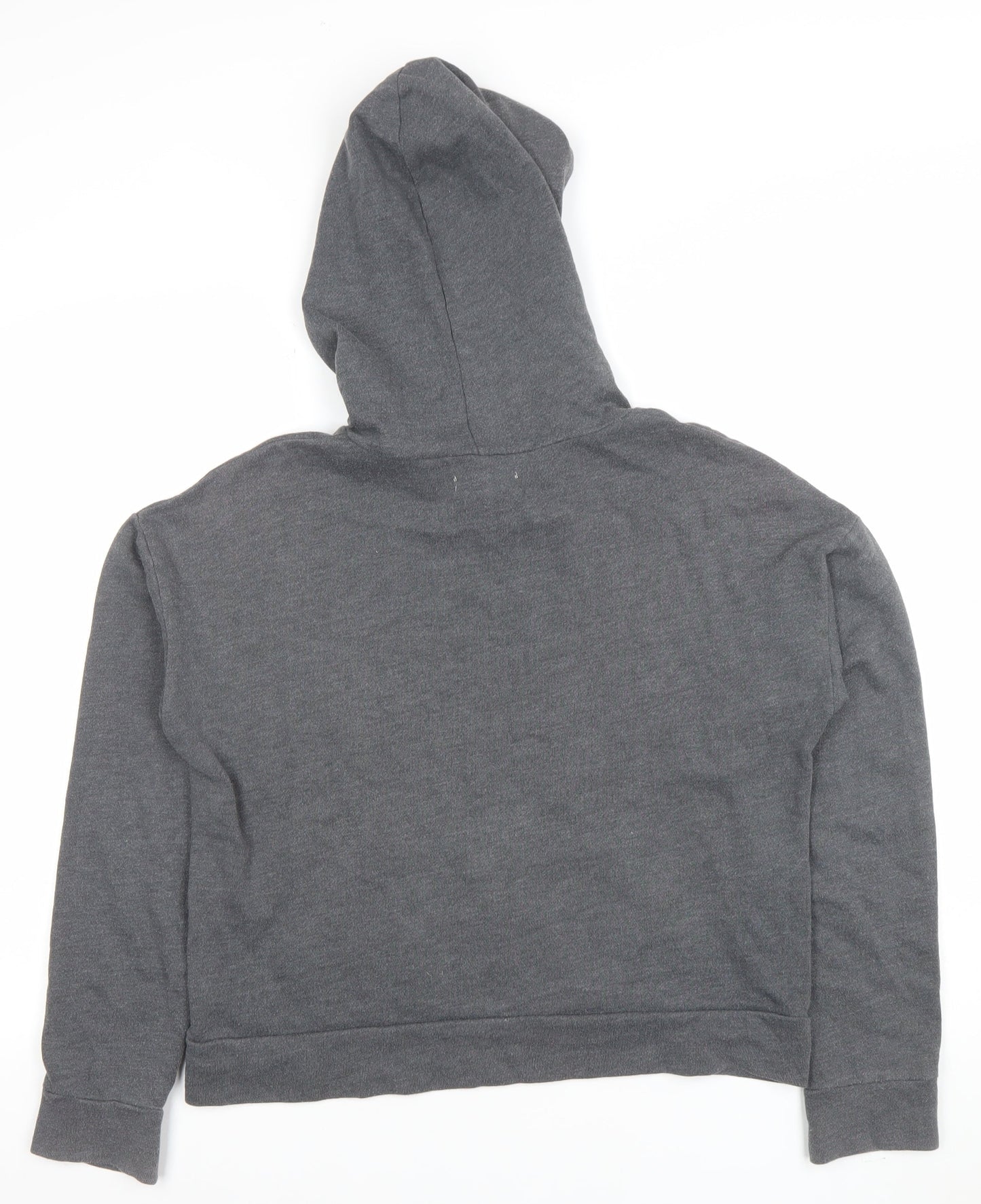 Hollister Women’s Grey Pullover Hoodie S Cotton Blend Graphic Print