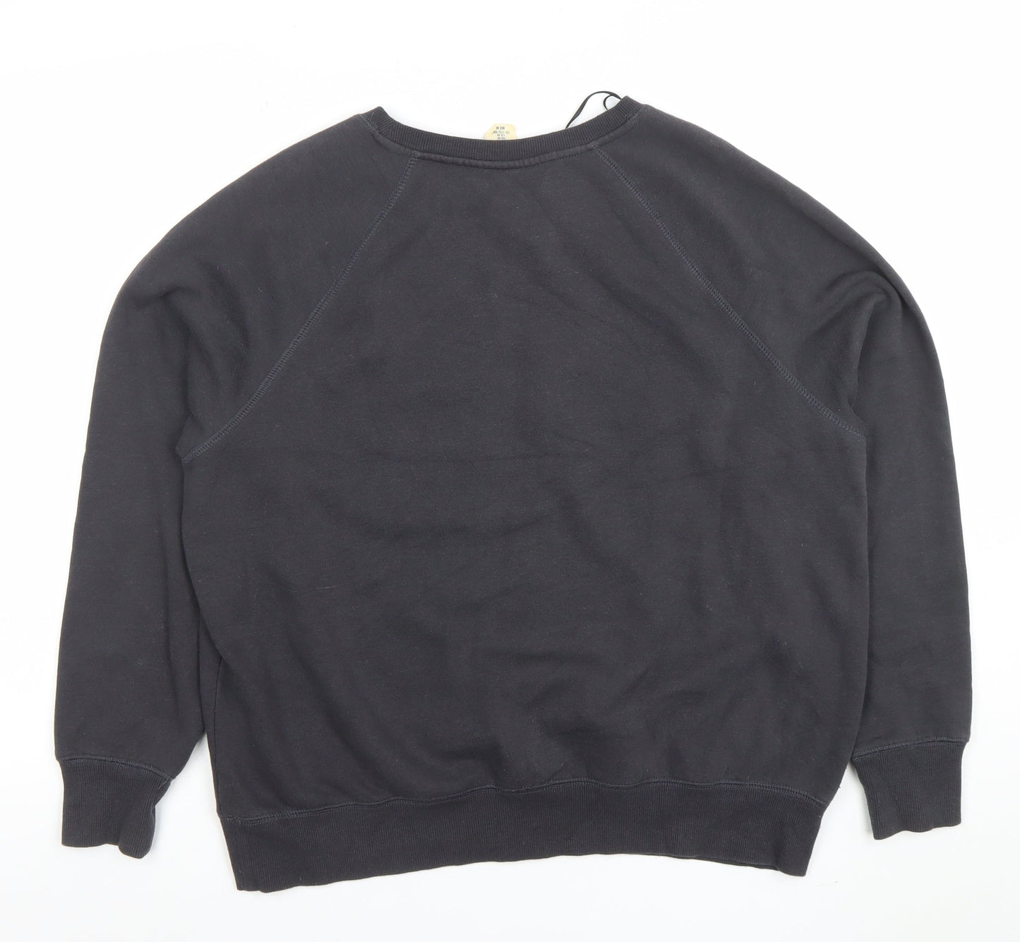 H&M Women Black Mickey Mouse Sequin Pullover Sweatshirt Size 12