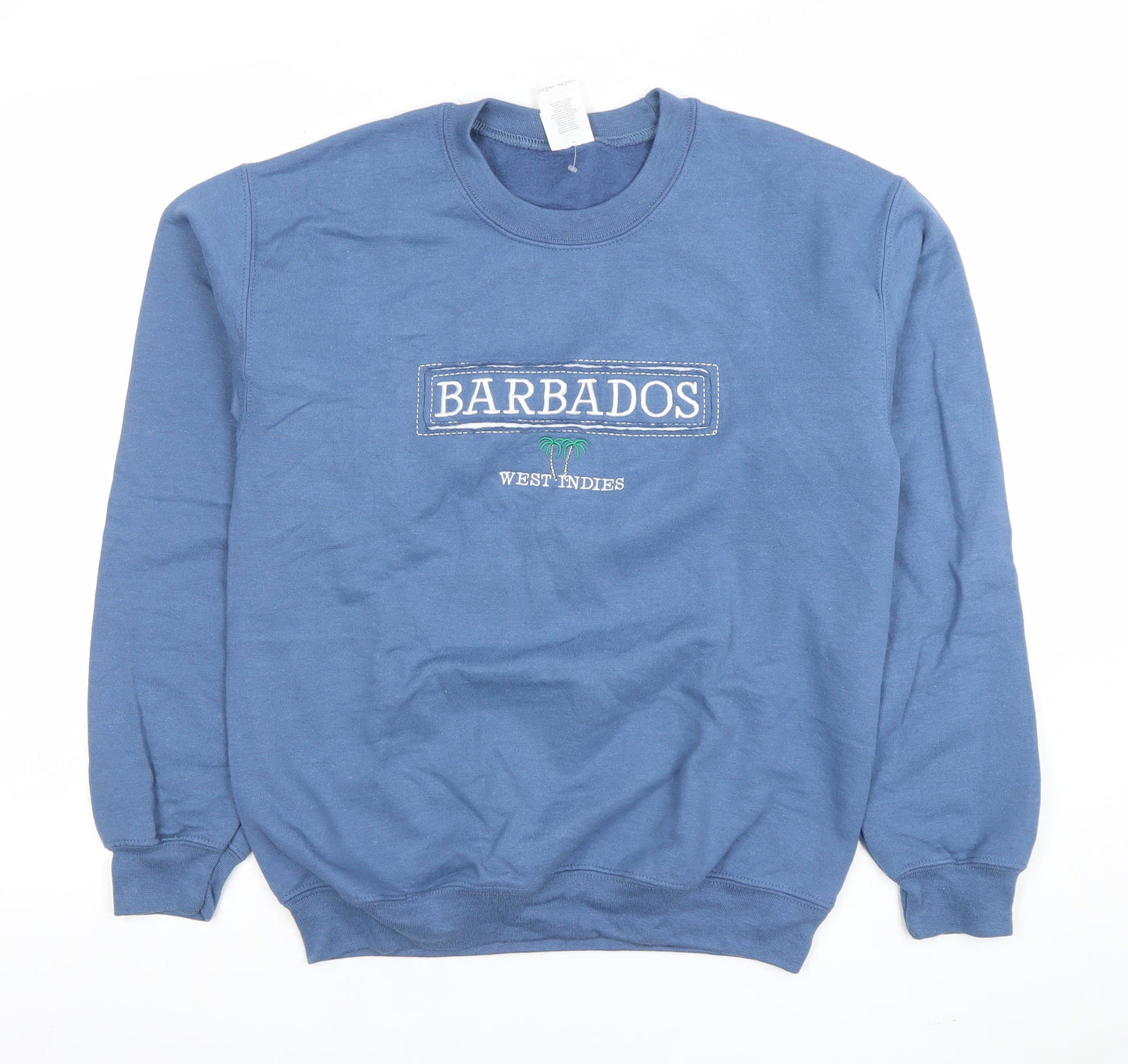 Gildan Men's Blue Barbados Embroidered Pullover Sweatshirt Small