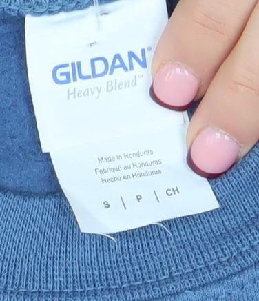 Gildan Men's Blue Barbados Embroidered Pullover Sweatshirt Small
