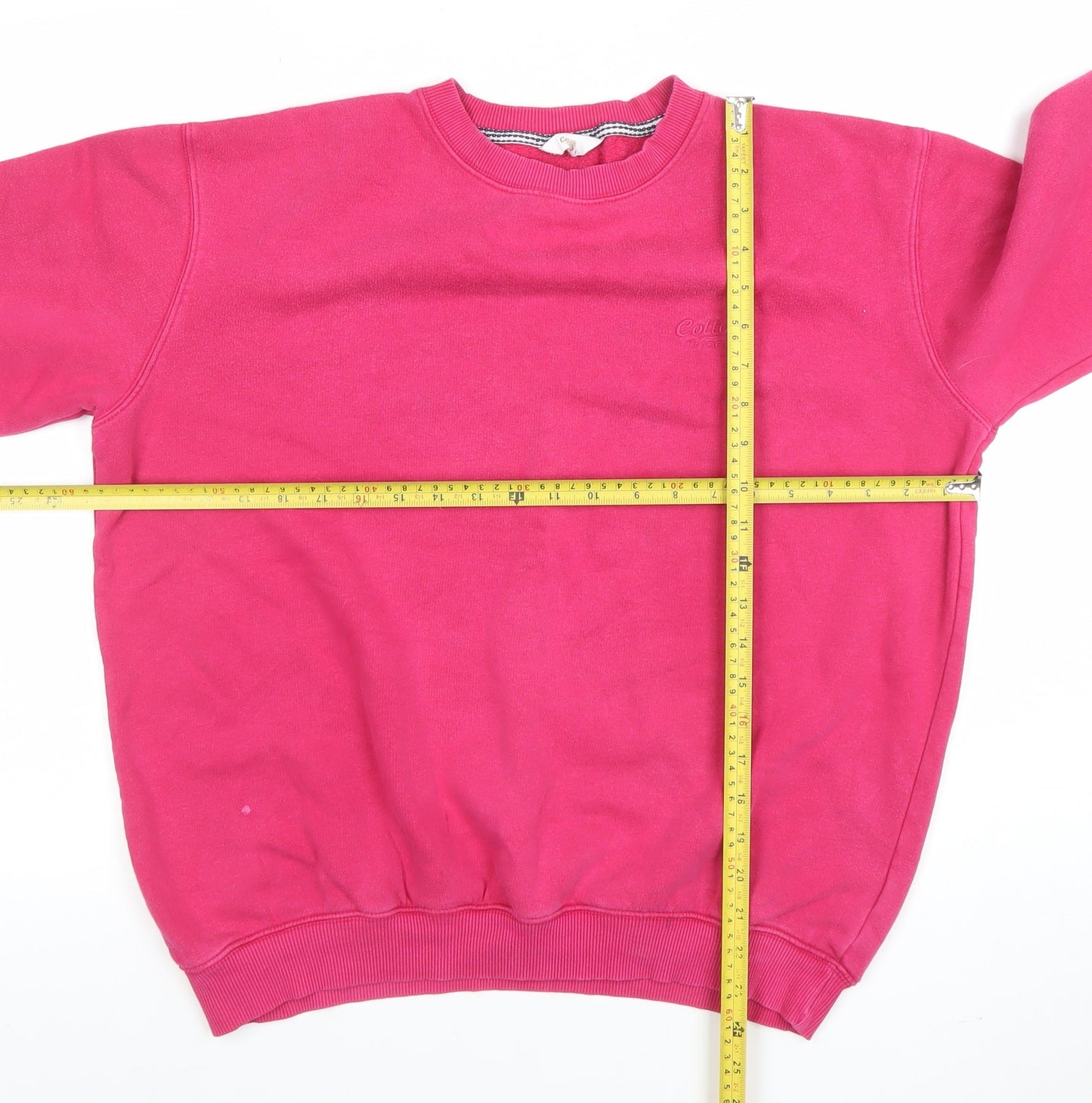 Cotton Traders Women’s Dark Pink Crew Neck Pullover Sweatshirt M UK 14