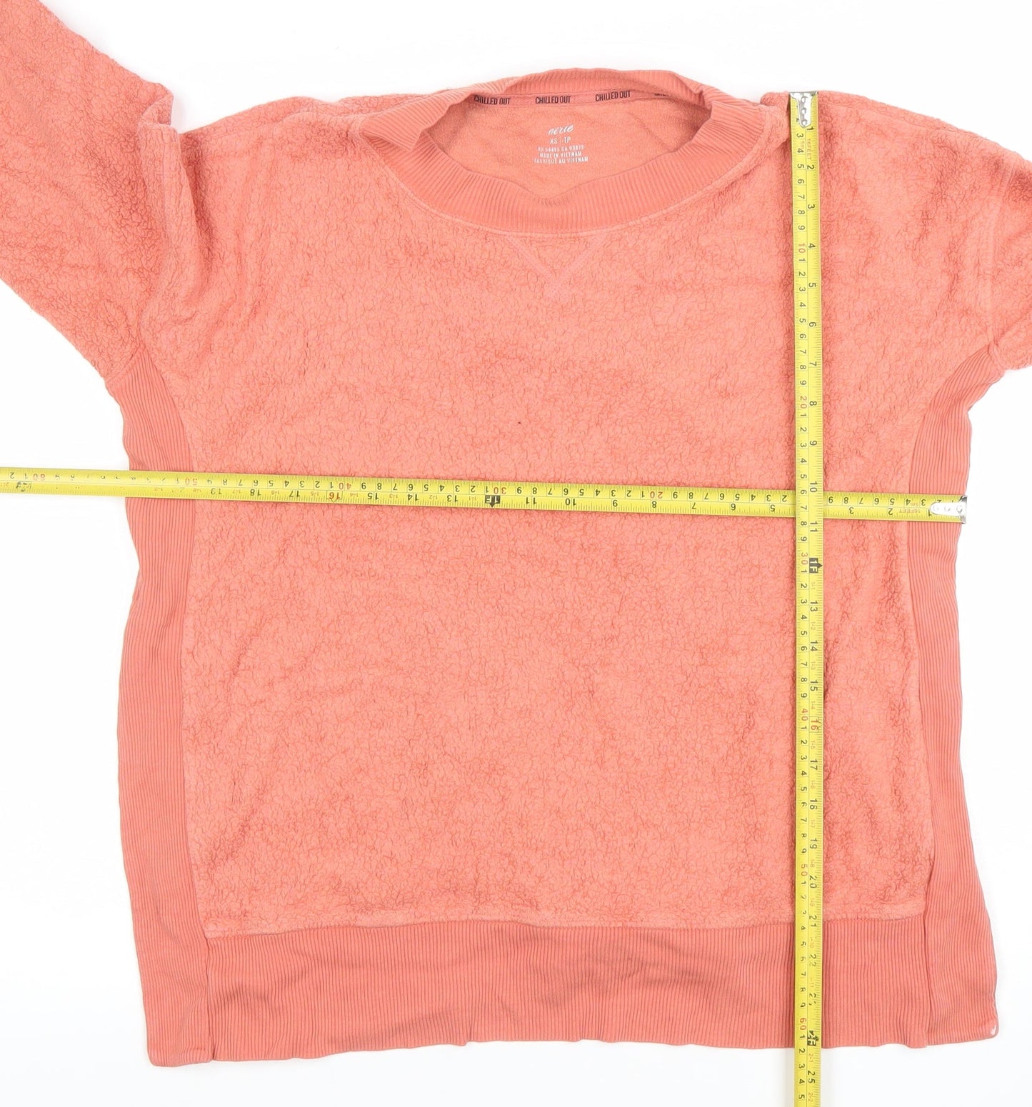 Aerie Women’s Pink Pullover Sweatshirt XS Relaxed Fit Cotton Blend