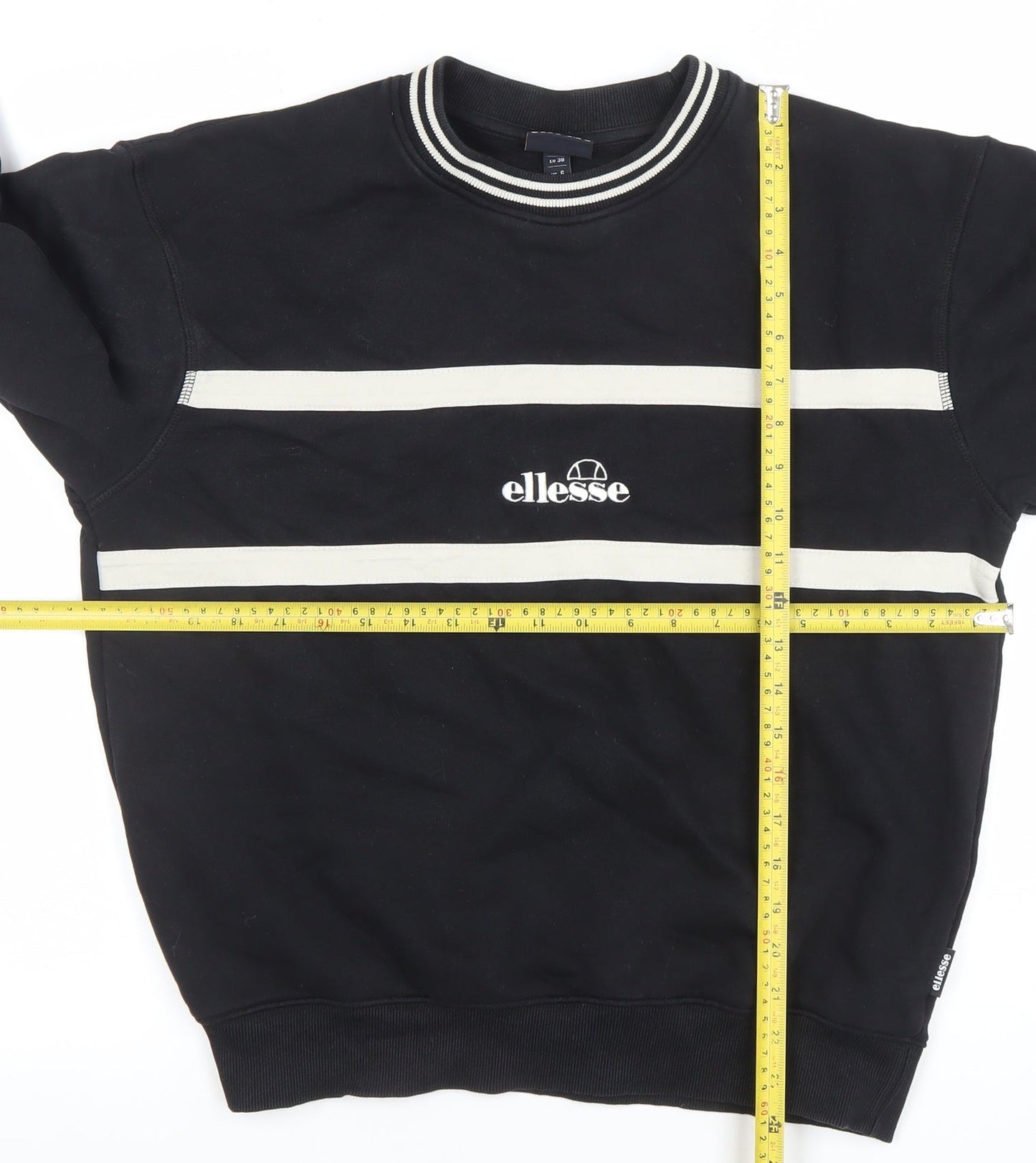 Ellesse Womens Black UK 10 Crew Neck Pullover Sweatshirt